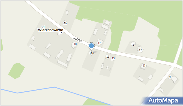 Wierzchowizna, Wierzchowizna, 16a, mapa Wierzchowizna