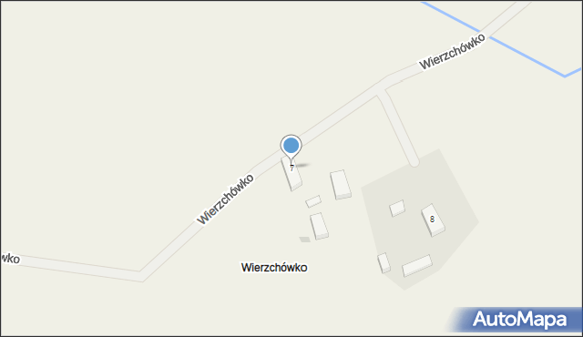 Wierzchówko, Wierzchówko, 7, mapa Wierzchówko