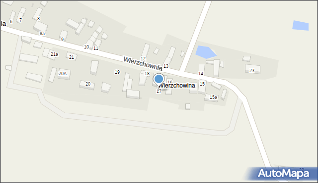 Wierzchownia, Wierzchownia, 17, mapa Wierzchownia