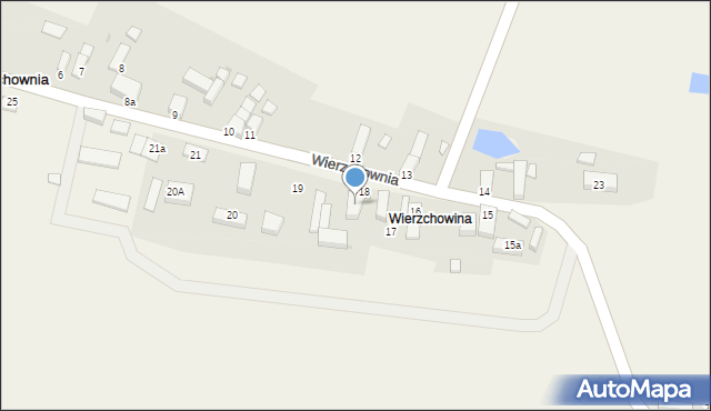 Wierzchownia, Wierzchownia, 18a, mapa Wierzchownia