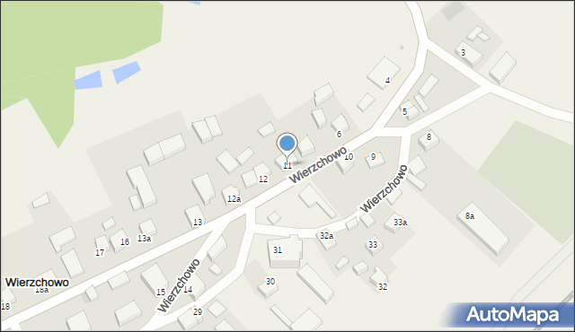 Wierzchowo, Wierzchowo, 11A, mapa Wierzchowo