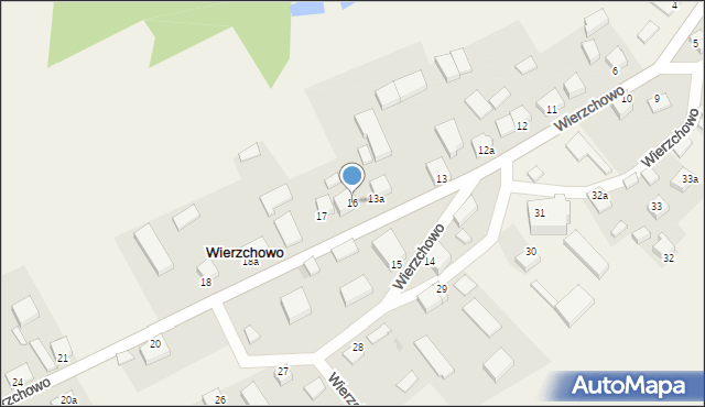 Wierzchowo, Wierzchowo, 16, mapa Wierzchowo