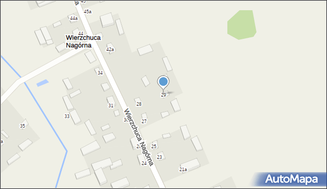 Wierzchuca Nagórna, Wierzchuca Nagórna, 29, mapa Wierzchuca Nagórna