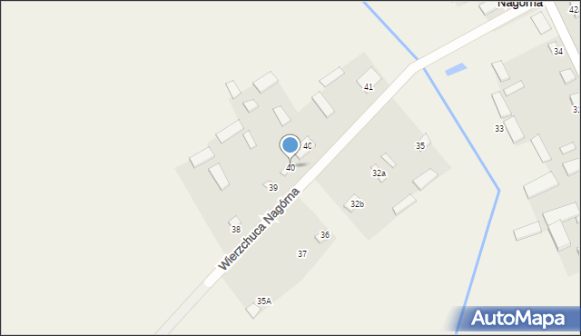 Wierzchuca Nagórna, Wierzchuca Nagórna, 40, mapa Wierzchuca Nagórna