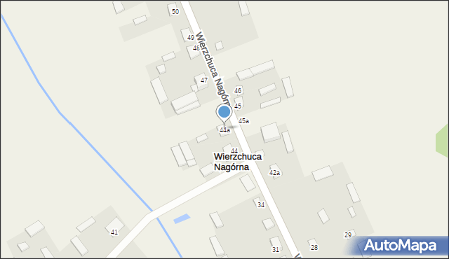 Wierzchuca Nagórna, Wierzchuca Nagórna, 44a, mapa Wierzchuca Nagórna