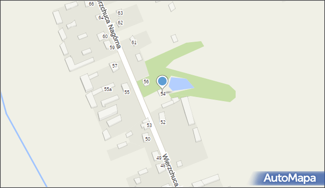 Wierzchuca Nagórna, Wierzchuca Nagórna, 54, mapa Wierzchuca Nagórna