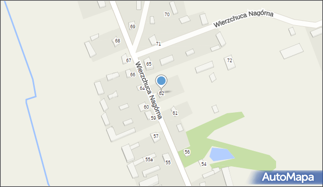 Wierzchuca Nagórna, Wierzchuca Nagórna, 62, mapa Wierzchuca Nagórna
