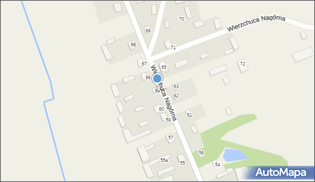 Wierzchuca Nagórna, Wierzchuca Nagórna, 64, mapa Wierzchuca Nagórna