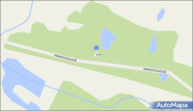 Wierzchucice, Wierzchucice, 5, mapa Wierzchucice