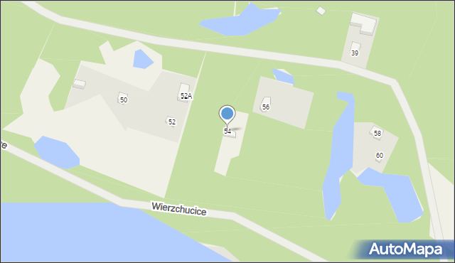 Wierzchucice, Wierzchucice, 54, mapa Wierzchucice