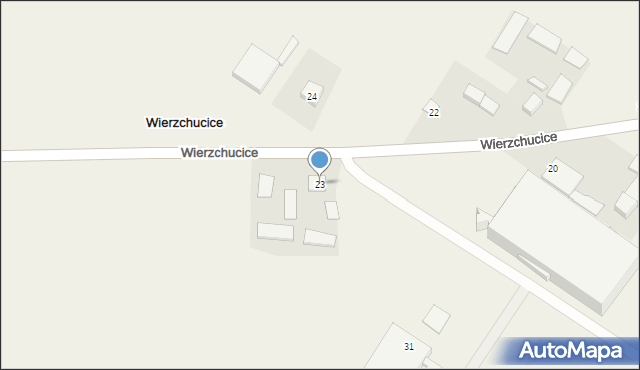 Wierzchucice, Wierzchucice, 23, mapa Wierzchucice