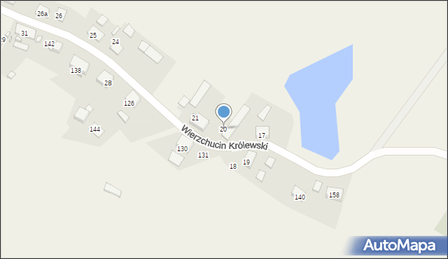 Wierzchucin Królewski, Wierzchucin Królewski, 20, mapa Wierzchucin Królewski