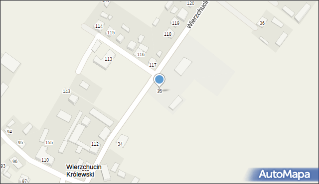 Wierzchucin Królewski, Wierzchucin Królewski, 35, mapa Wierzchucin Królewski