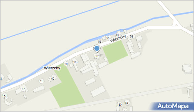 Wierzchy, Wierzchy, 57, mapa Wierzchy