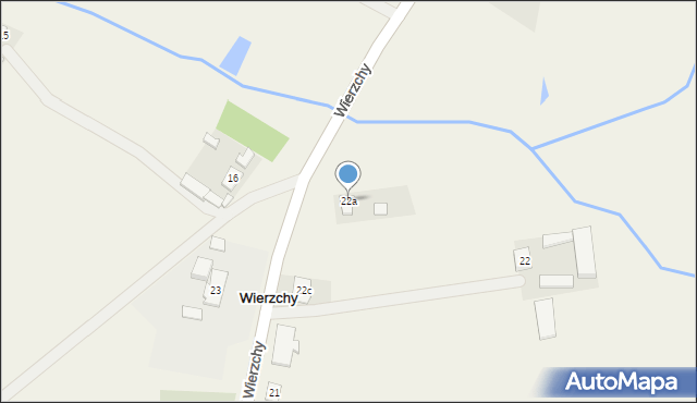 Wierzchy, Wierzchy, 22a, mapa Wierzchy