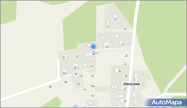 Wierzchy, Wierzchy, 20, mapa Wierzchy