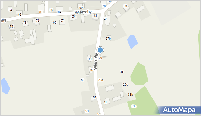 Wierzchy, Wierzchy, 29, mapa Wierzchy