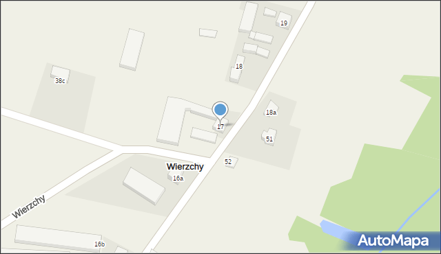 Wierzchy, Wierzchy, 17, mapa Wierzchy