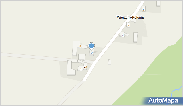 Wierzchy, Wierzchy, 2, mapa Wierzchy