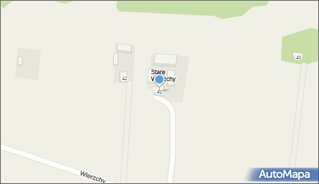 Wierzchy, Wierzchy, 41, mapa Wierzchy