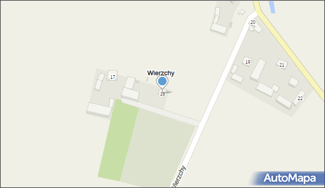 Wierzchy, Wierzchy, 18, mapa Wierzchy