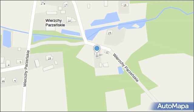 Wierzchy Parzeńskie, Wierzchy Parzeńskie, 11, mapa Wierzchy Parzeńskie