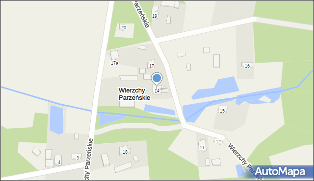 Wierzchy Parzeńskie, Wierzchy Parzeńskie, 14, mapa Wierzchy Parzeńskie