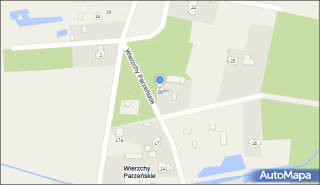 Wierzchy Parzeńskie, Wierzchy Parzeńskie, 19, mapa Wierzchy Parzeńskie