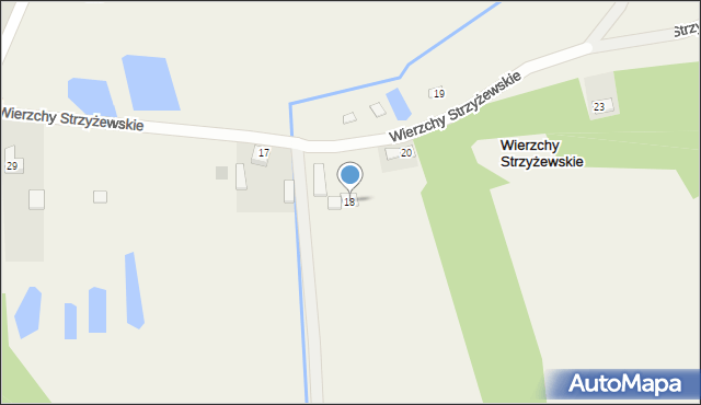 Wierzchy Strzyżewskie, Wierzchy Strzyżewskie, 18, mapa Wierzchy Strzyżewskie