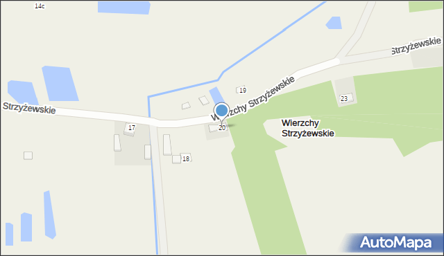 Wierzchy Strzyżewskie, Wierzchy Strzyżewskie, 20, mapa Wierzchy Strzyżewskie