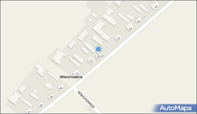 Wierznowice, Wierznowice, 21, mapa Wierznowice