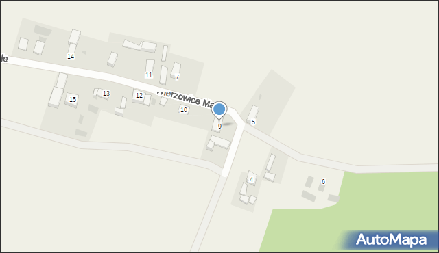 Wierzowice Małe, Wierzowice Małe, 9, mapa Wierzowice Małe