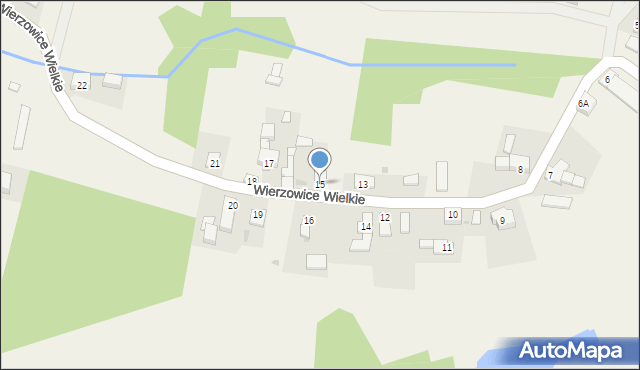 Wierzowice Wielkie, Wierzowice Wielkie, 15, mapa Wierzowice Wielkie