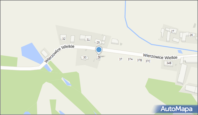 Wierzowice Wielkie, Wierzowice Wielkie, 28, mapa Wierzowice Wielkie