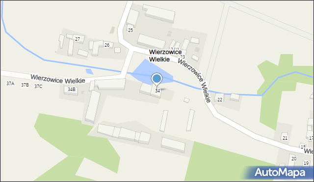 Wierzowice Wielkie, Wierzowice Wielkie, 34, mapa Wierzowice Wielkie