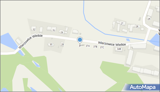 Wierzowice Wielkie, Wierzowice Wielkie, 37, mapa Wierzowice Wielkie