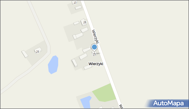 Wierzyki, Wierzyki, 23, mapa Wierzyki