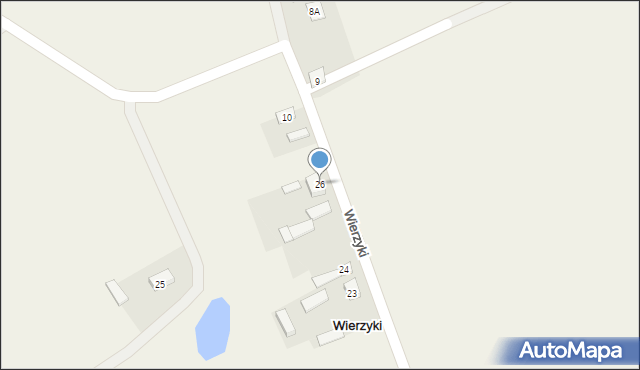 Wierzyki, Wierzyki, 26, mapa Wierzyki