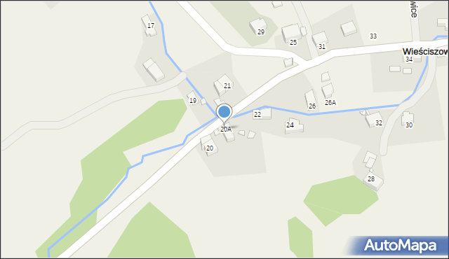 Wieściszowice, Wieściszowice, 20A, mapa Wieściszowice