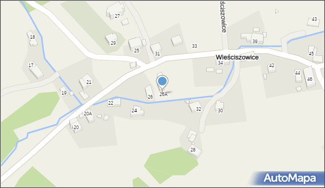 Wieściszowice, Wieściszowice, 26A, mapa Wieściszowice