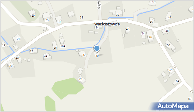 Wieściszowice, Wieściszowice, 30, mapa Wieściszowice