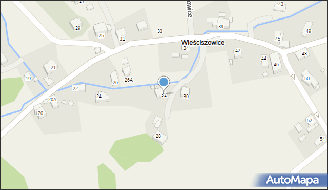 Wieściszowice, Wieściszowice, 32, mapa Wieściszowice