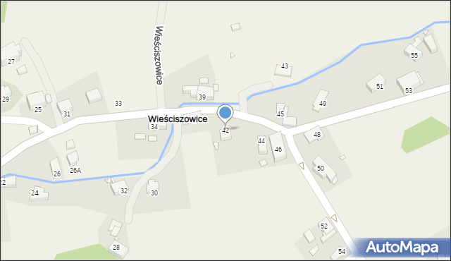 Wieściszowice, Wieściszowice, 42, mapa Wieściszowice