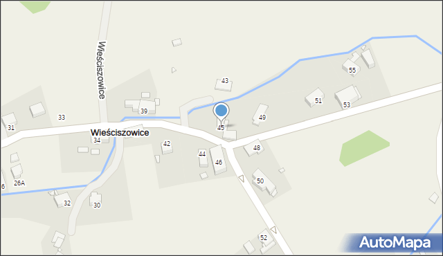 Wieściszowice, Wieściszowice, 45, mapa Wieściszowice