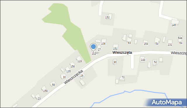 Wieszczęta, Wieszczęta, 112, mapa Wieszczęta