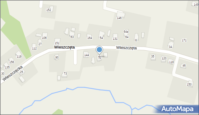 Wieszczęta, Wieszczęta, 52, mapa Wieszczęta