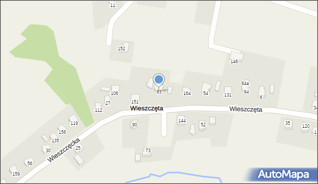 Wieszczęta, Wieszczęta, 63, mapa Wieszczęta