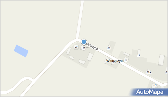 Wieszczyce, Wieszczyce, 27, mapa Wieszczyce