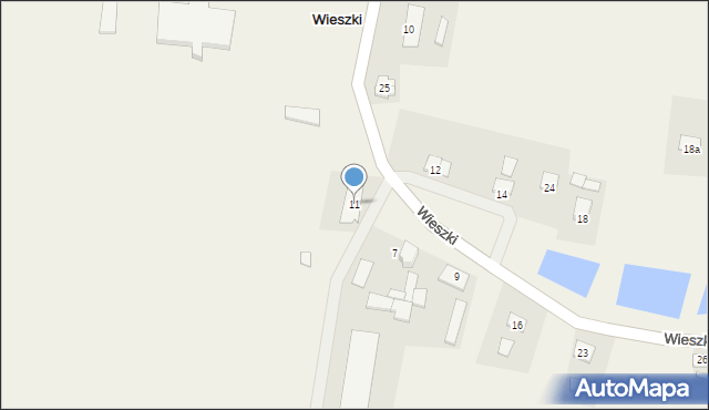 Wieszki, Wieszki, 11, mapa Wieszki