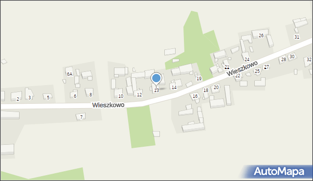 Wieszkowo, Wieszkowo, 13, mapa Wieszkowo